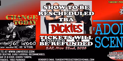 SoCals Finest - The Dickies, rAdolscents, Change Today (Joe Wood TSOL), Spider & Razing Jane