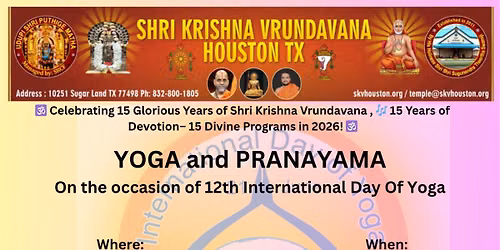 Yoga & Pranayama session- Celebrating the 12th International Day of Yoga
