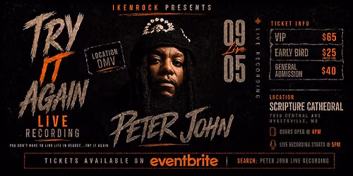 PETER JOHN  LIVE RECORDING "TRY IT AGAIN"