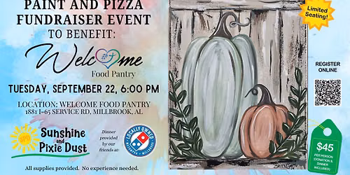 Paint & Pizza Fundraiser to support the Welcome Food Pantry