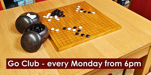 Play Go at eclectic games every Monday from 6pm