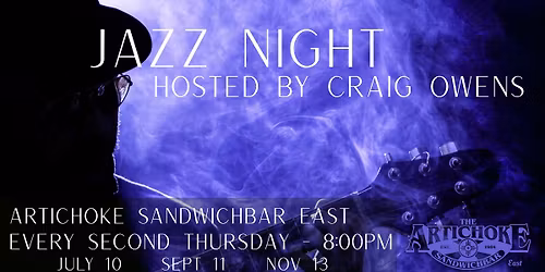 Jazz Night by Craig Owens @ The Artichoke Sandwichbar East