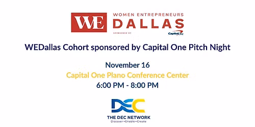 WEDallas Cohort sponsored by Capital One Pitch Night