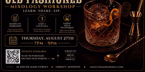 Old Fashioned Techniques Mixology Workshop