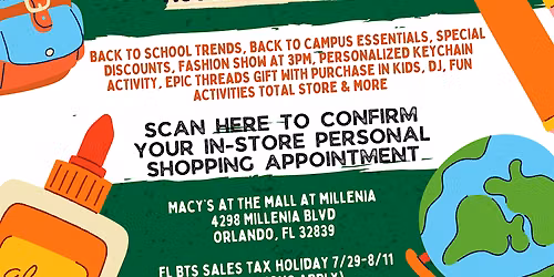Back to School at Macy's at The Mall at Millenia