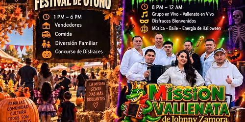 Festival de Oto\u00f1o y Fiesta de Halloween - Mission Vallenata en Vivo!