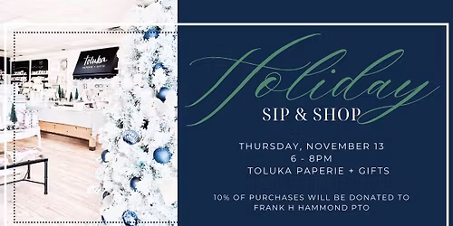 Holiday Sip & Shopping at Toluka Paperie + Gifts