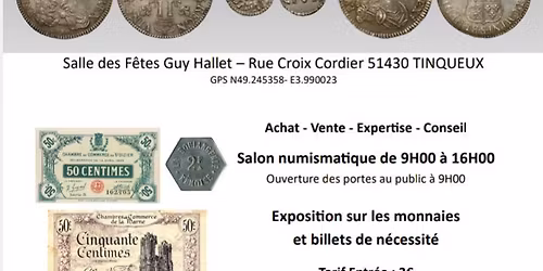 6eme Salon Numismatique en Champagne \u00e0 Tinqueux  (51)