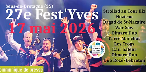 27e Fest'Yves - Festival breton gratuit de Sens-de-Bretagne (35)