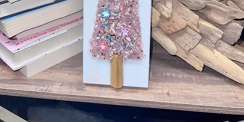 Crushed Glass Tree Canvas