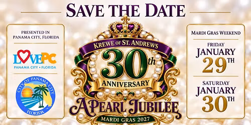2027 St. Andrews Mardi Gras Festival \u2013 A Pearl Jubilee