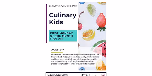 Culinary Kids | Ages 5-7 | Registration Required