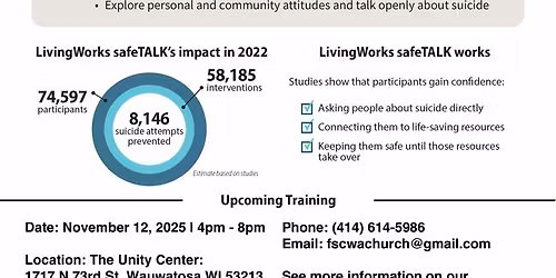 Livingworks SafeTalk Suicide Prevention Training