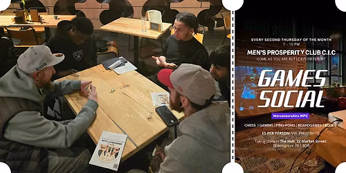 Men\u2019s Prosperity Club: Games Social \u2013 Worcestershire