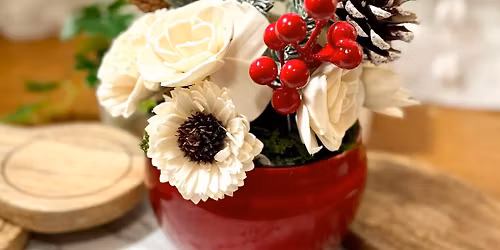 (Holiday Version) Boho Wood Flower Arrangement: 1-3:00