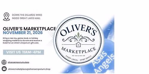Oliver's Marketplace- Holiday Gift Drive for Asa\u2019s Angels\ud83c\udf81