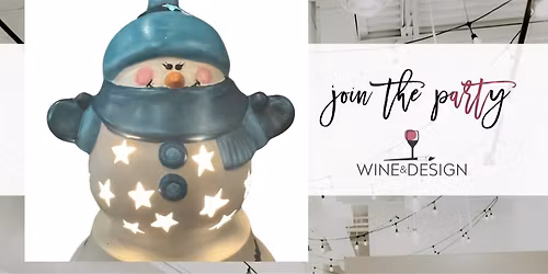 Snuggles the Snowman Ceramic Lantern | Wine & Design
