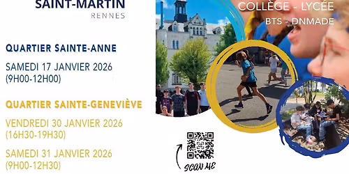 PORTES OUVERTES COLLEGE LYCEE SAINT MARTIN QUARTIER STE GENEVIEVE RENNES