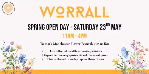 Spring Open Day at Worrall Street, Salford! \ud83c\udf37