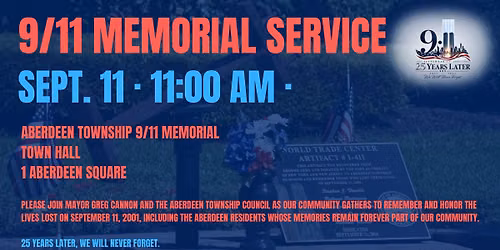 Aberdeen Township September 11th Memorial Ceremony