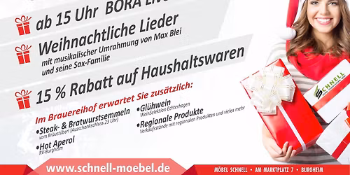 Weihnachtszauber bei Möbel Schnell