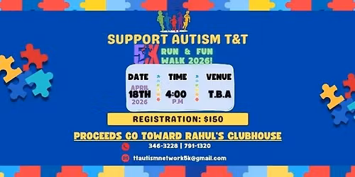 Support Autism T&T 5K Run and Fun Walk 2026