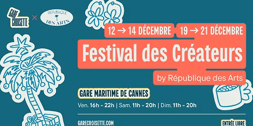 Festival des cr\u00e9ateurs - Cannes - 12\/14 d\u00e9c.