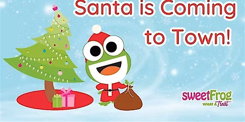 Santa and the sweetFrog Mascot are Coming to Town at sweetFrog Salisbury!