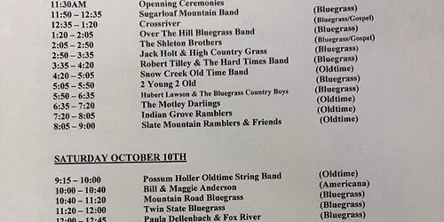 Autumn Leaves Festival 60th Annual WPAQ Bandstand