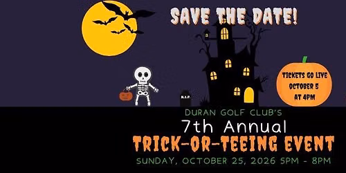7th Annual Trick-or-Tee Event at Duran Golf Club!