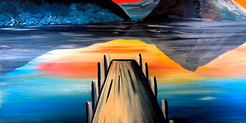 Paint and Wine Night in Palmerston North - Sunset at the Wharf