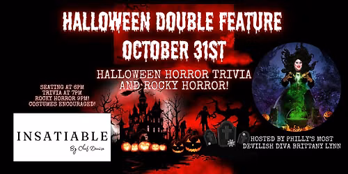 Hallowen Double Feature! Horror Trivia and Rocky Horror at Insatiable
