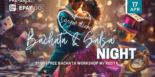 Bachata & Salsa Night | Free bachata workshop | 17 APR