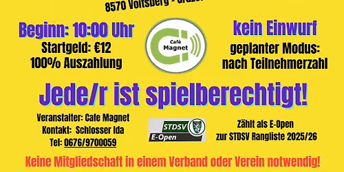 Cafe Magnet E-Open 2026
