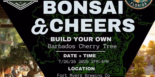 Bonsai & Cheers at Fort Myers Brewing Co. | Barbados Cherry Bonsai Tree