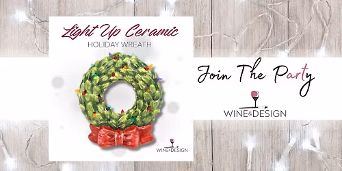 Light Up Ceramic Holiday Wreath