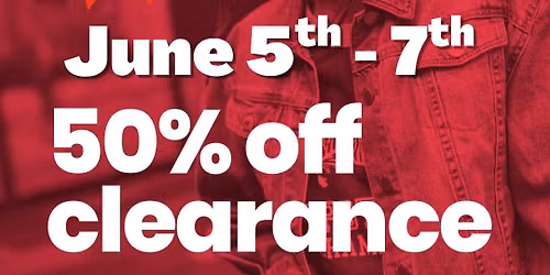50% OFF CLEARANCE SALE!