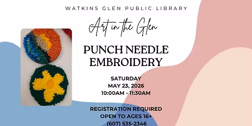 Punch Needle Embroidery Workshop