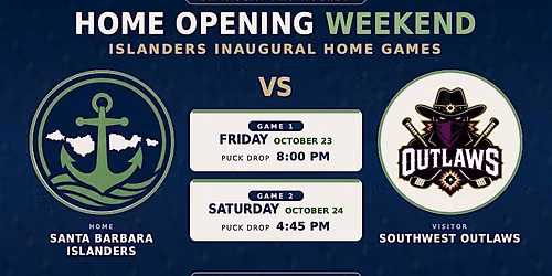 SB Islanders Home Season Opener - Saturday