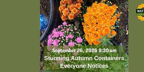 Free Garden Class: Stunning Autumn Containers Everyone Notices