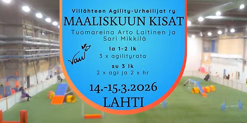 VAU:n maaliskuun agilitykilpailut 2026