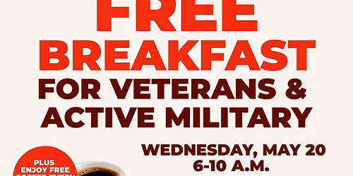 Free Breakfast for Veterans & Active Military