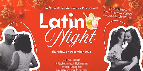 Latin Night @ PJs | Donderdag 17 December | Pre-Christmas special!