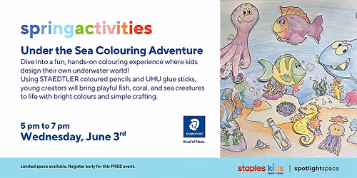 Under the Sea Colouring Adventure at Staples Store 152