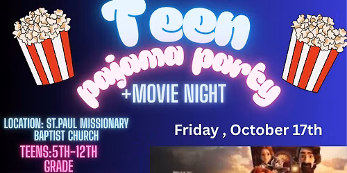 Teen Pajama and Movie Night