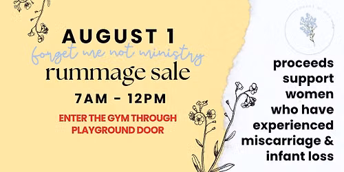 RUMMAGE SALE - Forget Me Not Ministry