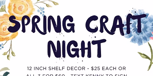 Spring Craft Night at Burger Stop!