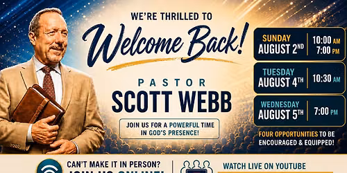 Baltimore Christian Faith Center Warmly Welcomes Back Pastor Scott Webb