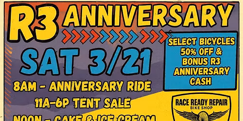 R3 Anniversary Ride & Party