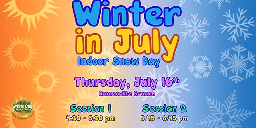 Winter in July: Indoor Snow Day